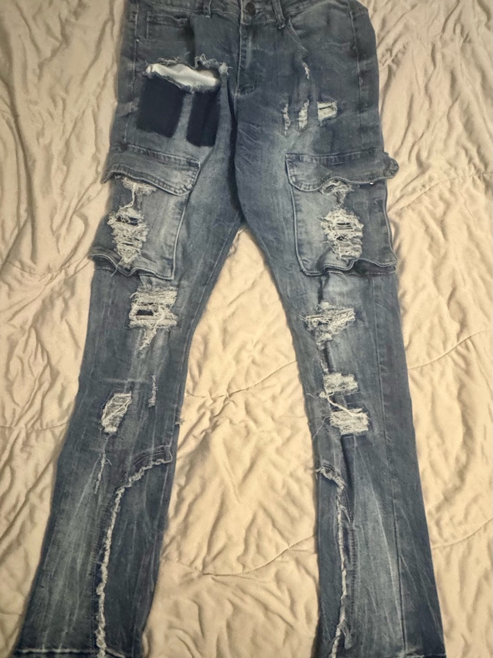 Waimea Stacked Women's Jeans - Washed Blue